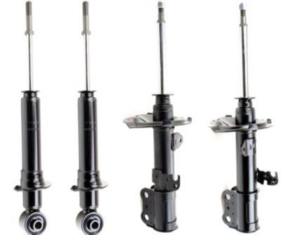 Replacement 040914-02-PLK Shock and Strut Kit - Black, Twin-tube, Strut assembly, Direct Fit