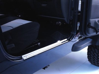 Rugged Ridge 11119.03 Door Sill Protector - Polished, Stainless Steel, Direct Fit