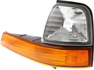 Replacement 12-5056-01 Corner Light - Clear & Amber Lens, Plastic Lens, DOT, SAE compliant, Direct Fit