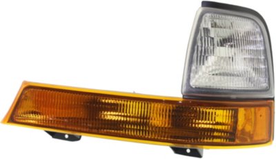 Replacement 12-5056-01Q Corner Light - Clear & Amber Lens, Plastic Lens, CAPA Certified, DOT, SAE Compliant, Direct Fit