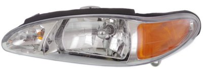 Replacement 20-3596-00  Headlight - Clear Lens, Composite, DOT, SAE compliant, Direct Fit