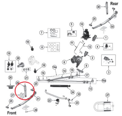 Crown Shock Absorber and Strut Assembly