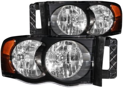 Anzo A1R111022 Crystal Headlight - Clear Lens; Black Interior, Composite, DOT, SAE compliant, Direct Fit