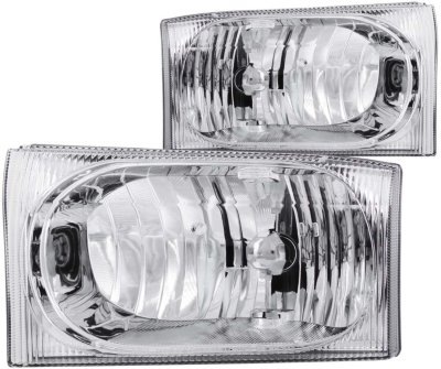 Anzo A1R111023 Crystal Headlight - Clear Lens; Chrome Interior, Composite, DOT, SAE compliant, Direct Fit
