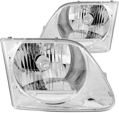 Anzo A1R111030 Crystal Headlight - Clear Lens; Chrome Interior, Composite, DOT, SAE compliant, Direct Fit