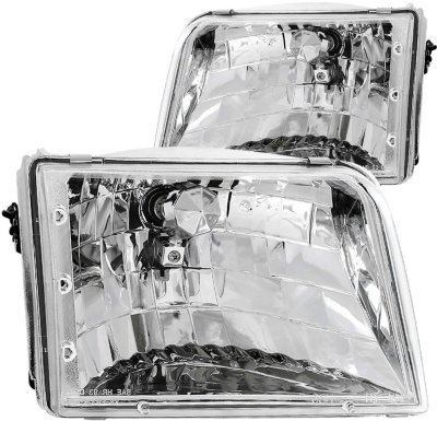 Anzo A1R111036 Crystal Headlight - Clear Lens; Chrome Interior, Composite, DOT, SAE compliant, Direct Fit