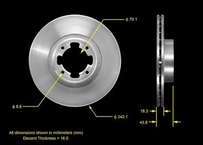 Bendix BFPRT1372 Global Brake Disc - 9.52 in. Diameter, Plain Surface, Direct Fit
