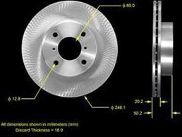 Bendix BFPRT5425 Global Brake Disc - 9.69 in. Diameter, Plain Surface, Direct Fit