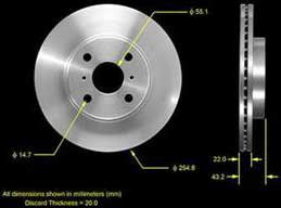 Bendix BFPRT5476 Global Brake Disc - 10.04 in. Diameter, Plain Surface, Direct Fit