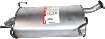 Bosal BO145153 Muffler - Single, Offset, Natural, Aluminized Steel, Direct Fit