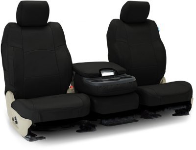 Coverking C37CSC1L1SU9383 Genuine Leather Seat Cover - Black, Genuine Leather, Solid, Direct Fit