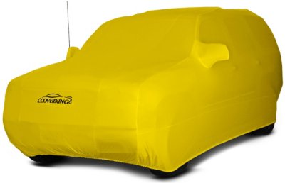 Coverking C37CVC2SS93PN7371 Satin Stretch Car Cover - Yellow, Satin with lycra yarns, Indoor, Direct Fit