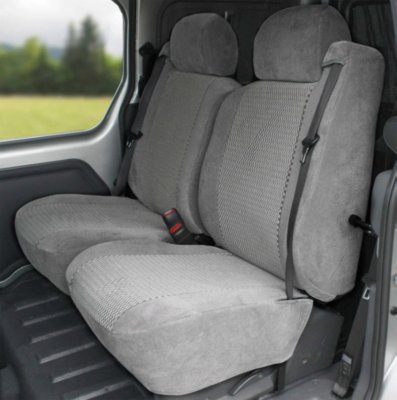 CalTrend CALCV36108RR OE Velour Seat Cover - Classic light gray sides with premier insert, Velour, Solid, Direct Fit