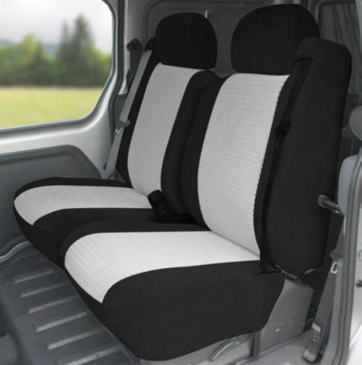 CalTrend CALDG25201RR OE Velour Seat Cover - Classic black sides with premier insert, Velour, Solid, Direct Fit
