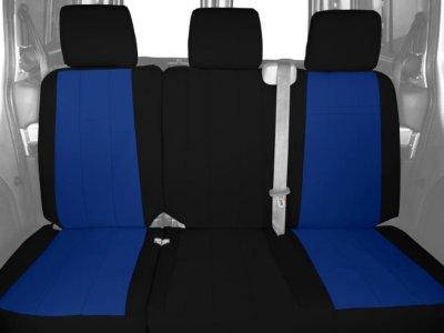 CalTrend CALNS14804NN Neosupreme Seat Cover - Black sides and blue insert, Neosupreme, 2-tone, Direct Fit