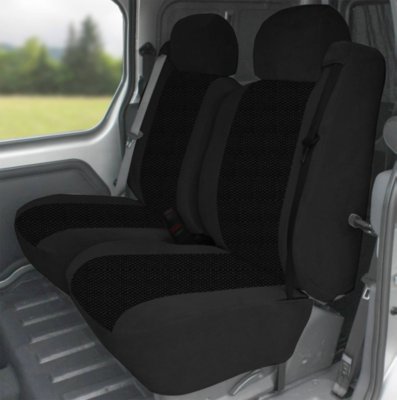 CalTrend CALPR11601RS OE Velour Seat Cover - Classic black sides with monarch insert, Velour, Solid, Direct Fit