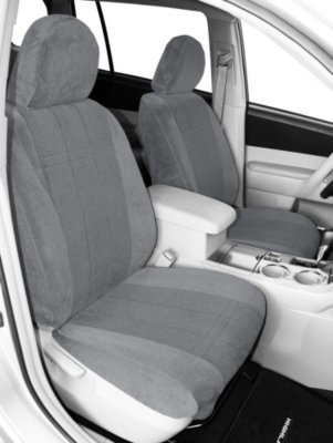 CalTrend CALSU10808RS OE Velour Seat Cover - Classic light gray sides with monarch insert, Velour, 2-tone; Monarch insert with classic trim pattern, Direct Fit