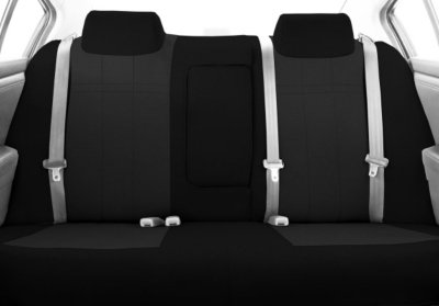 CalTrend CALTY15403GG SportsTex Seat Cover - Black sides and charcoal insert, Polyester fabric, 2-tone, Direct Fit