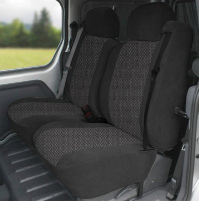 CalTrend CALTY19303RS OE Velour Seat Cover - Classic charcoal sides with monarch insert, Velour, Solid, Direct Fit