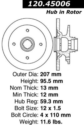 Centric Brake Disc