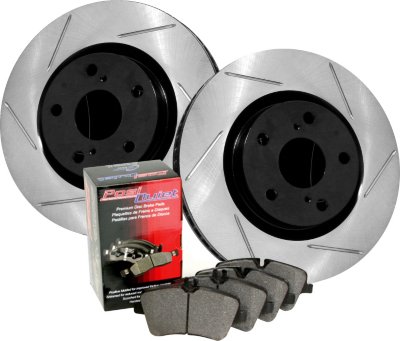 StopTech CEBKF101398 Sport Slotted Brake Disc and Pad Kit