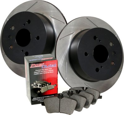 StopTech CEBKR200719 Sport Slotted Brake Disc and Pad Kit