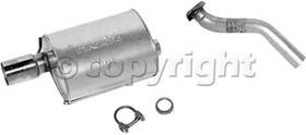 Dynomax D2217401 Super Turbo Exhaust System - 2 in. Main Piping Diameter, Single, Rear (Passenger Side), Natural, Aluminized Steel