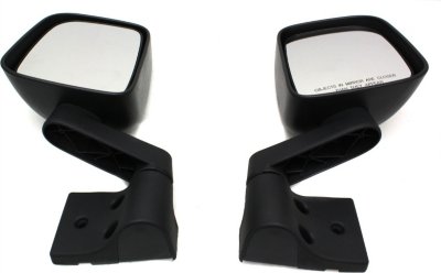 Bestop D345126101 Replacement Mirrors For Jeep Tjs and YJs Mirror - Black, Direct Fit, Non-heated