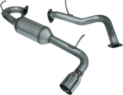 DC Sports D42SCS6403 Single Canister Exhaust System - 2.5 in. Main Piping Diameter, Single, Straight out the back, Polished, Stainless Steel