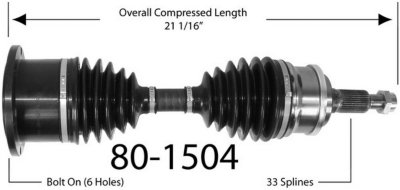 EMPI Axle Axle Assembly