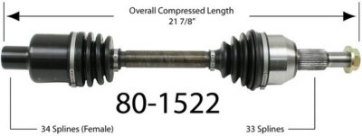 EMPI Axle Axle Assembly