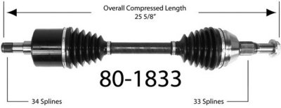 EMPI Axle Axle Assembly