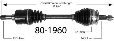 EMPI Axle Axle Assembly