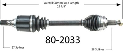 EMPI Axle Axle Assembly