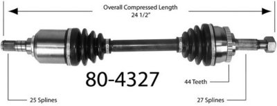 EMPI Axle Axle Assembly
