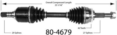 EMPI Axle Axle Assembly