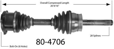 EMPI Axle Axle Assembly