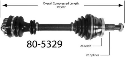EMPI Axle Axle Assembly