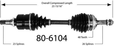 EMPI Axle Axle Assembly