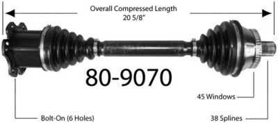 EMPI Axle Axle Assembly