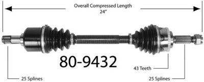 EMPI Axle Axle Assembly