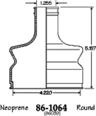 EMPI EMP861064D CV Boot - Black, Direct Fit