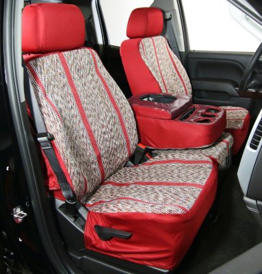 Elegant USA EUSS02909104 Saddle Blanket Seat Cover - Wine, Olefin, 3-tone, Direct Fit