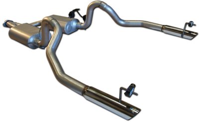 Flowmaster F1317275 Force II Exhaust System - 2.5 in. Main Piping Diameter, Dual, Dual Rear Exit, Natural, Aluminized Steel