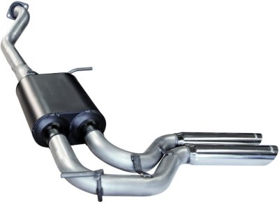 Flowmaster F1317395 American Thunder Exhaust System - 2.5 in. Main Piping Diameter, Dual, Dual Same Side Exit, Natural, Aluminized Steel