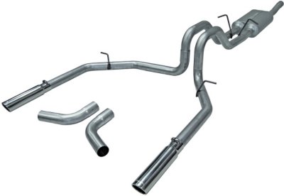 Flowmaster F1317472 Force II Exhaust System - 2.5 in. Main Piping Diameter, Dual, Dual Rear, Side Exit, Natural, Aluminized Steel