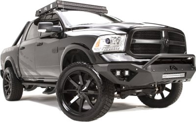 Fab Fours FFRDR13D29521 Vengeance Off-Road Bumper - Powdercoated Black, Steel