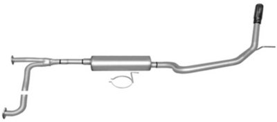 Gibson G2712213 Swept Side Exhaust System - 3.0 in. Main Piping Diameter, Single, Behind Rear Tire, Natural, Aluminized Steel