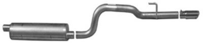 Gibson G2717600 Swept Side Exhaust System - 2.5 in. Main Piping Diameter, Single, Straight out the back, Natural, Aluminized Steel