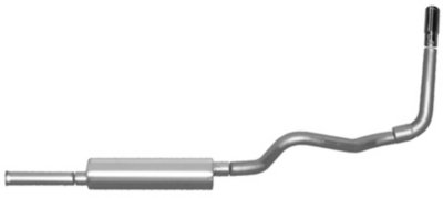 Gibson G2718600 Swept Side Exhaust System - 2.5 in. Main Piping Diameter, Single, Behind Rear Tire, Natural, Aluminized Steel